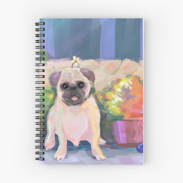 Item preview, Happy Little Pug Puppy Art designed and sold by sa-Made.