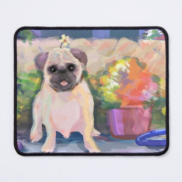Item preview, Happy Little Pug Puppy Art designed and sold by sa-Made.