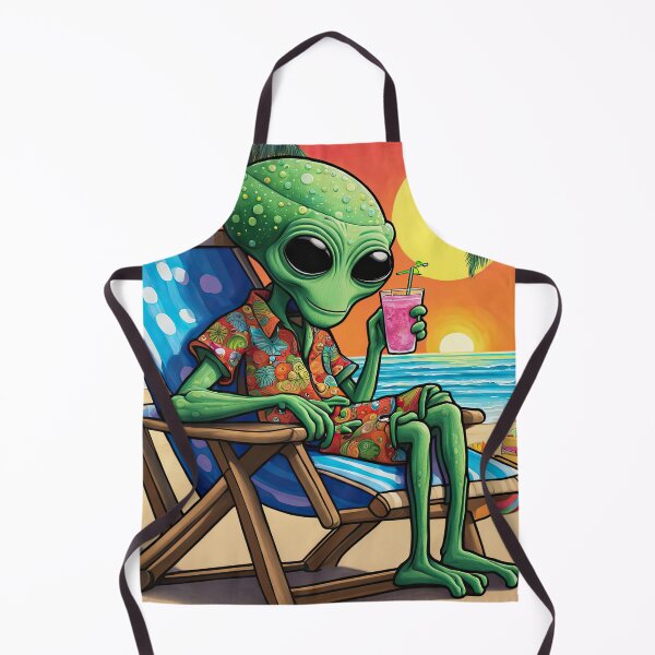 Item preview, Alien on a tropical beach drinking a cocktail designed and sold by Colin Bentham.