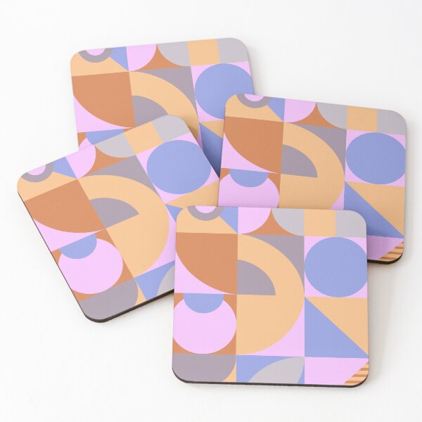 Item preview, Bauhaus Inspired Products For Aesthetic Bauhaus Interior Design: Pink and Beige Aesthetic Multicolor Bauhaus designed and sold by Dezinix.