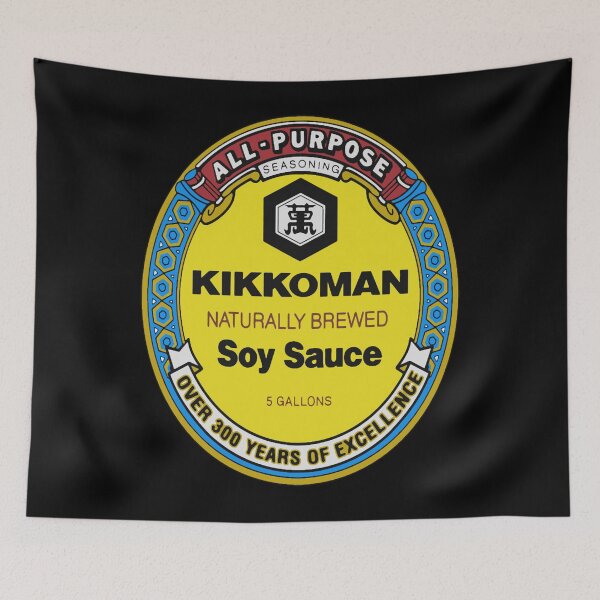 Item preview, All Purpose Kikkoman Soy Sauce Print Design Men's Ideal Sleeve Black Funny Cotton  designed and sold by TristanGodard.