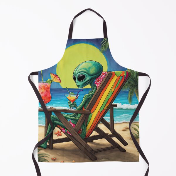 Item preview, Alien on a tropical beach drinking a cocktail designed and sold by Colin Bentham.