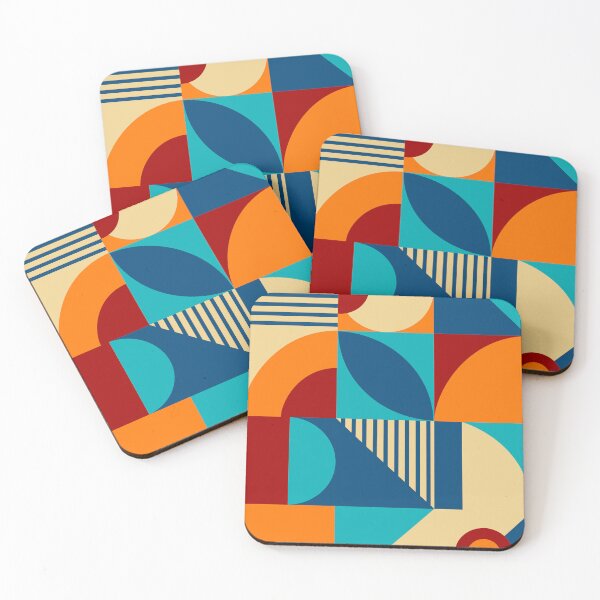 Item preview, Bauhaus Inspired Products For Aesthetic Bauhaus Interior Design: Yellow Blue and Orange Multicolor Bauhaus designed and sold by Ideeplyfeltit.