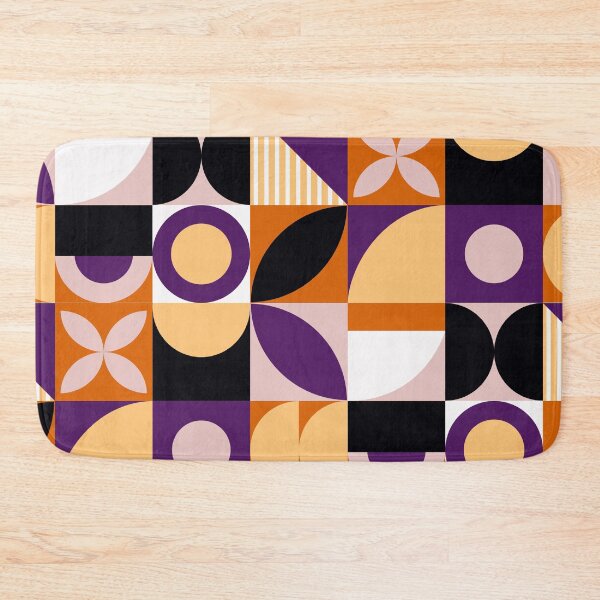 Item preview, Bauhaus Inspired Products For Aesthetic Bauhaus Interior Design: Purple and Orange Multicolor Bauhaus designed and sold by Ideeplyfeltit.