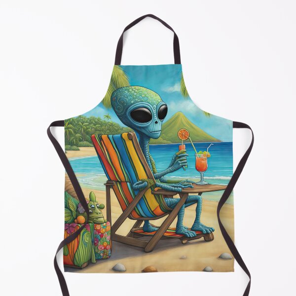 Item preview, Alien on a tropical beach drinking a cocktail designed and sold by Colin Bentham.
