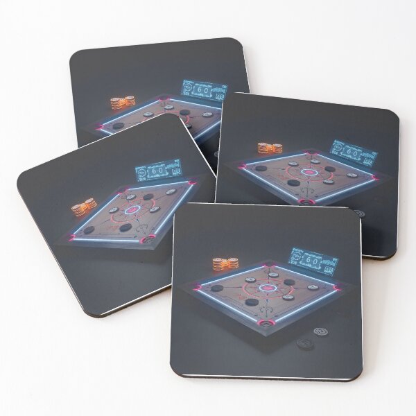 Item preview, Cyberpunk Carrom – Futuristic Board Game Glow designed and sold by InkoraLab.