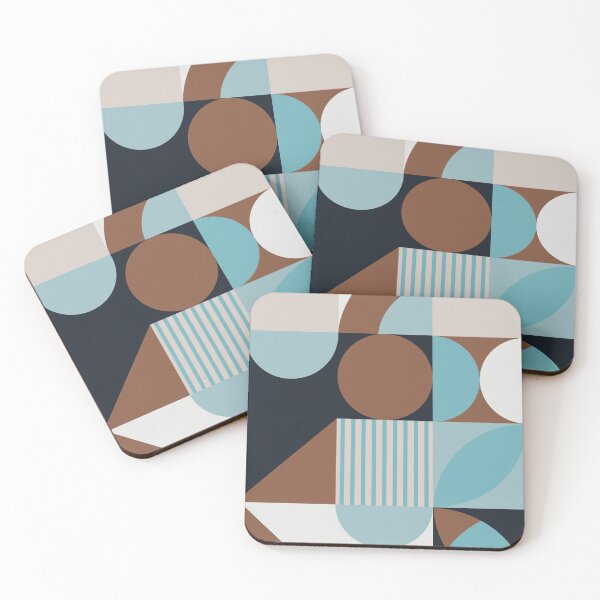 Item preview, Bauhaus Inspired Products For Aesthetic Bauhaus Interior Design: Brown and Blue Multicolor Bauhaus designed and sold by Dezinix.