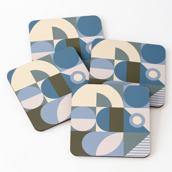 Item preview, Bauhaus Inspired Products For Aesthetic Bauhaus Interior Design: Ocean Color Bauhaus designed and sold by Ideeplyfeltit.