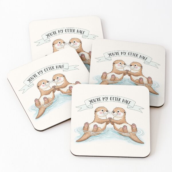 Item preview, Cute Kawaii Otter Sticker – Adorable Sea Animal Love Quote Design designed and sold by StudioJohan.