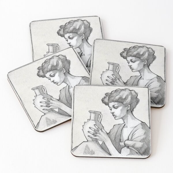 Item preview, Woman and her pitcher designed and sold by EnaBianca.