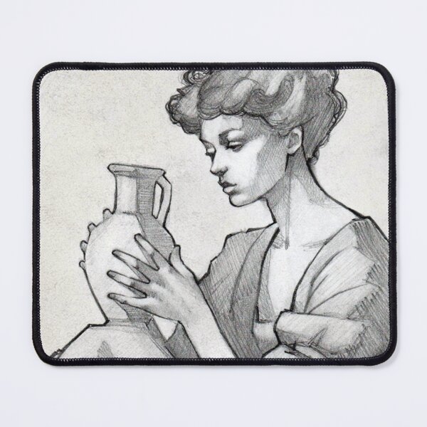 Item preview, Woman and her pitcher designed and sold by EnaBianca.