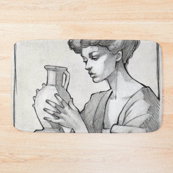 Item preview, Woman and her pitcher designed and sold by EnaBianca.