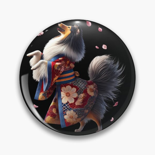 Artikelvorschau, Shetland Sheepdog Japanische Kunst Kimono Harajuku Hundeliebhaber entworfen und verkauft von Kimberley King Art King Art.