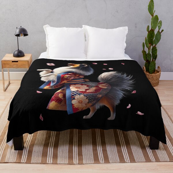 Artikelvorschau, Shetland Sheepdog Japanische Kunst Kimono Harajuku Hundeliebhaber entworfen und verkauft von Kimberley King Art King Art.