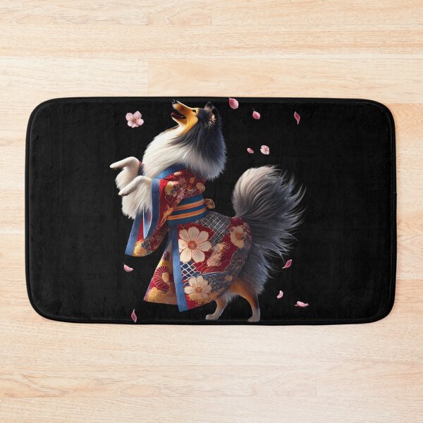 Artikelvorschau, Shetland Sheepdog Japanische Kunst Kimono Harajuku Hundeliebhaber entworfen und verkauft von Kimberley King Art King Art.
