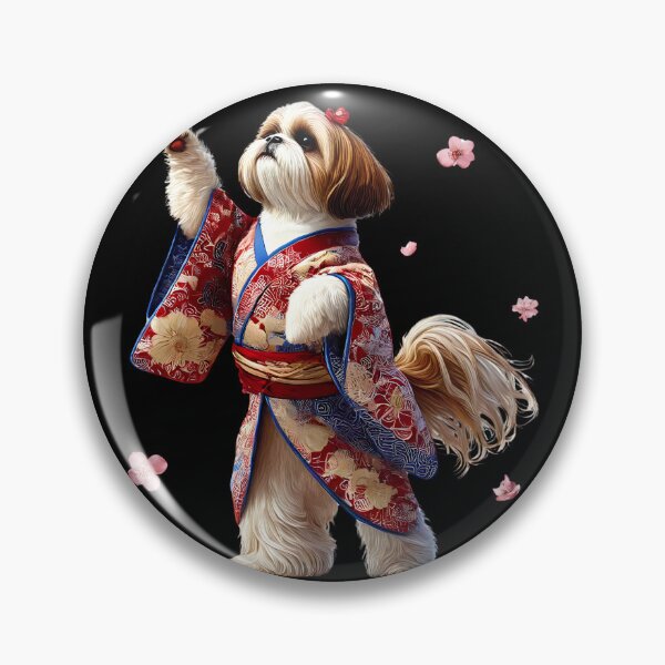 Artikelvorschau, Shih Tzu Japanische Kunst Kimono Harajuku Hundeliebhaber entworfen und verkauft von Kimberley King Art King Art.