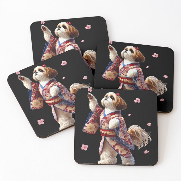 Artikelvorschau, Shih Tzu Japanische Kunst Kimono Harajuku Hundeliebhaber entworfen und verkauft von Kimberley King Art King Art.