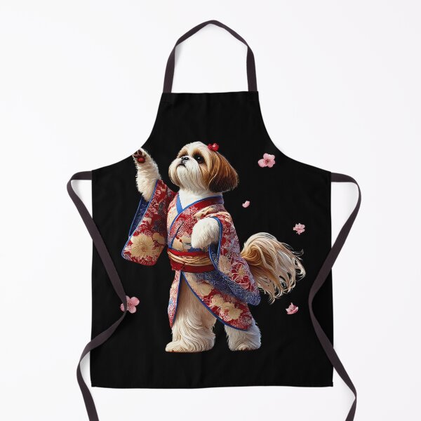 Artikelvorschau, Shih Tzu Japanische Kunst Kimono Harajuku Hundeliebhaber entworfen und verkauft von Kimberley King Art King Art.