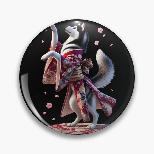 Artikelvorschau, Siberian Husky Japanische Kunst Kimono Harajuku Hundeliebhaber entworfen und verkauft von Kimberley King Art King Art.