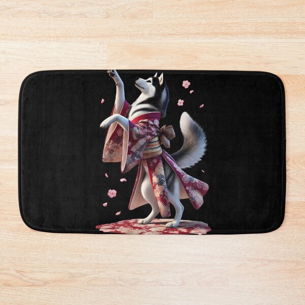 Artikelvorschau, Siberian Husky Japanische Kunst Kimono Harajuku Hundeliebhaber entworfen und verkauft von Kimberley King Art King Art.