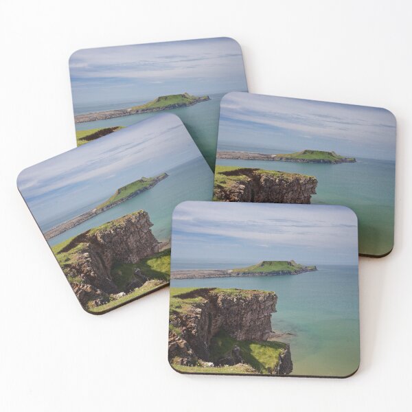 Item preview, Worms Head Rhossili Bay in the Gower Peninsular Wales UK designed and sold by John Gilham - Landscape Photography.