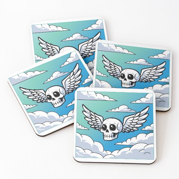 Item preview, Cartoonish Style Heavenly Wings Skull designed and sold by Brainstorming99.