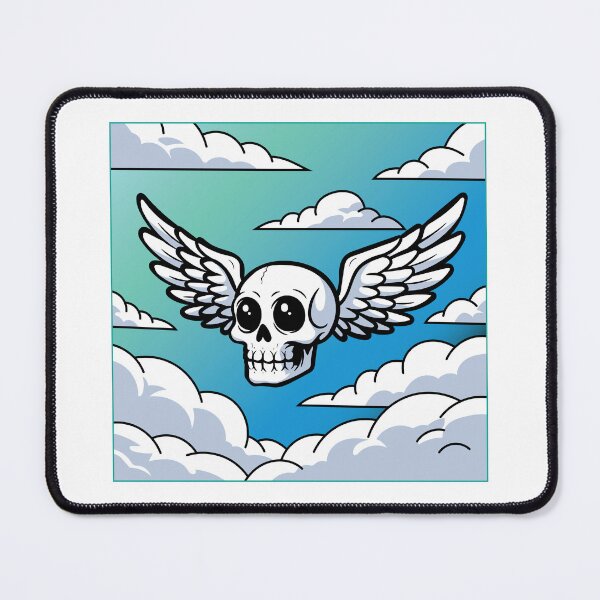 Item preview, Cartoonish Style Heavenly Wings Skull designed and sold by Brainstorming99.