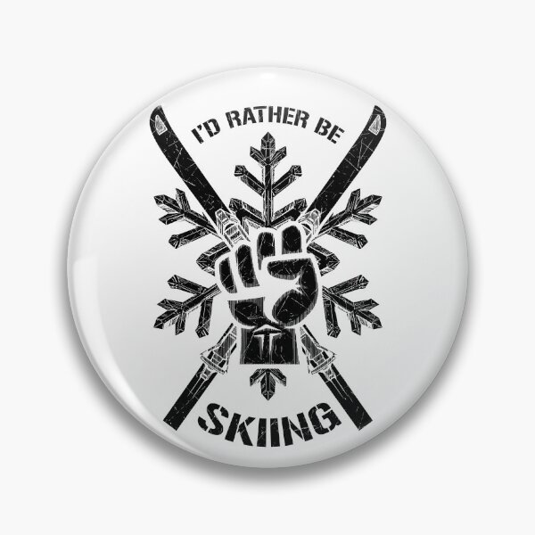 Item preview, I'd Rather Be Skiing Ski Protest Fist Skier Snowflake Skiers designed and sold by GrandeDuc.