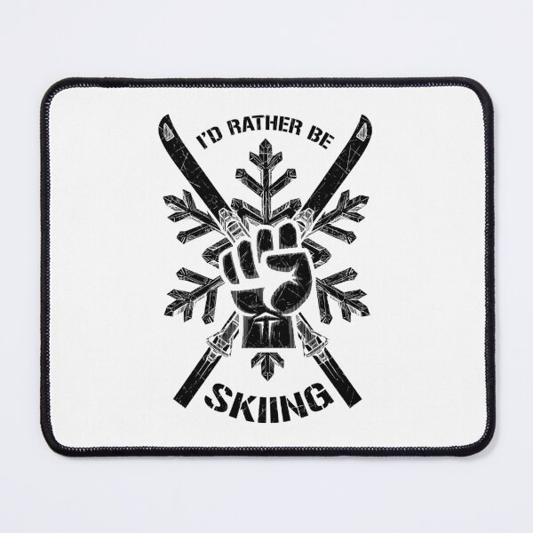 Item preview, I'd Rather Be Skiing Ski Protest Fist Skier Snowflake Skiers designed and sold by GrandeDuc.