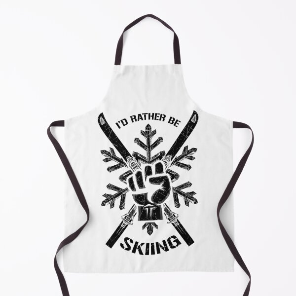 Item preview, I'd Rather Be Skiing Ski Protest Fist Skier Snowflake Skiers designed and sold by GrandeDuc.
