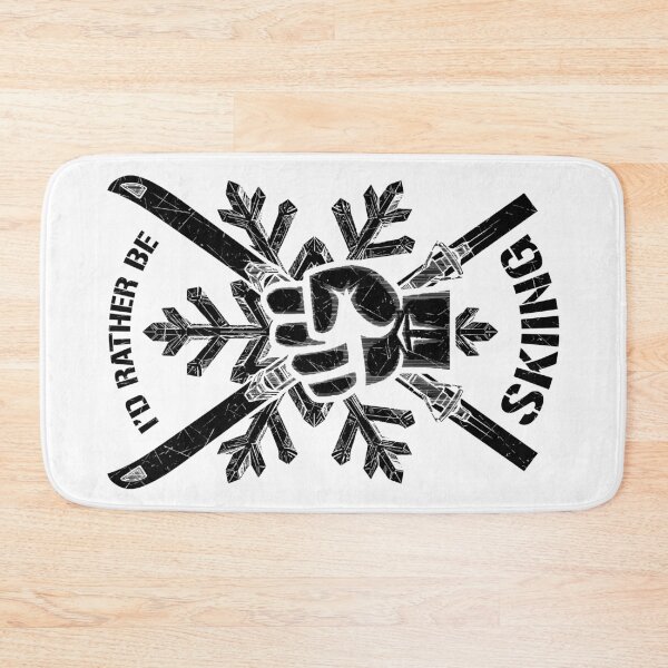 Item preview, I'd Rather Be Skiing Ski Protest Fist Skier Snowflake Skiers designed and sold by GrandeDuc.