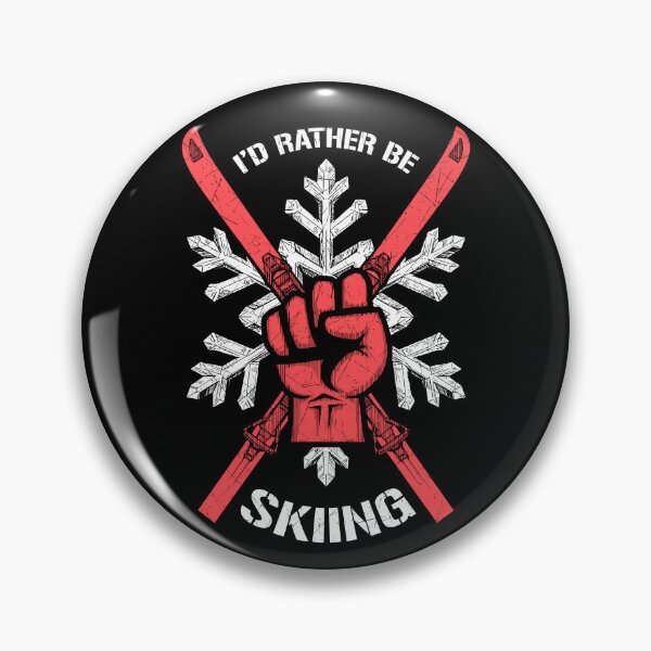 Item preview, I'd Rather Be Skiing Ski Protest Fist Skier Snowflake Skiers designed and sold by GrandeDuc.