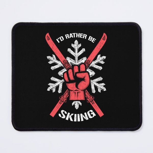 Item preview, I'd Rather Be Skiing Ski Protest Fist Skier Snowflake Skiers designed and sold by GrandeDuc.