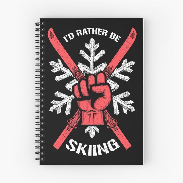 Item preview, I'd Rather Be Skiing Ski Protest Fist Skier Snowflake Skiers designed and sold by GrandeDuc.