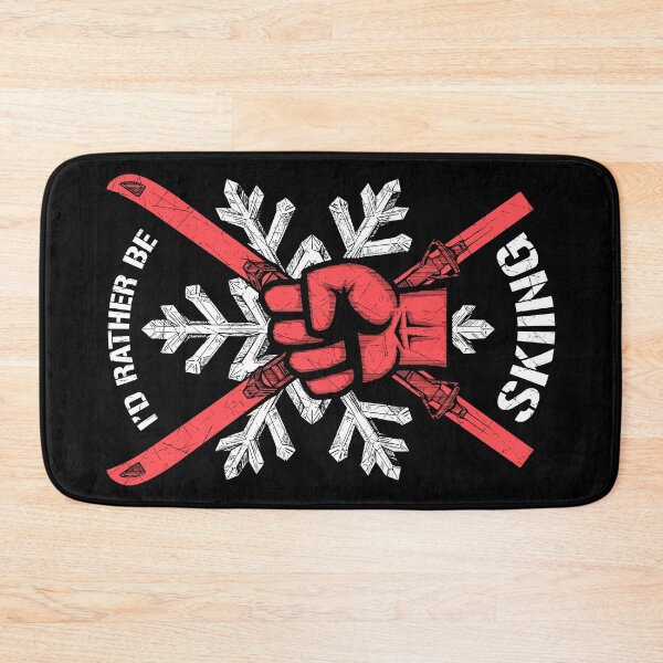 Item preview, I'd Rather Be Skiing Ski Protest Fist Skier Snowflake Skiers designed and sold by GrandeDuc.