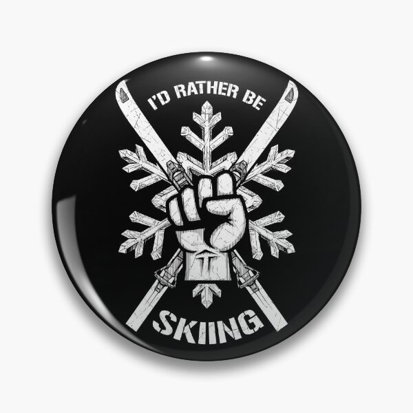 Item preview, I'd Rather Be Skiing Ski Protest Fist Skier Snowflake Skiers designed and sold by GrandeDuc.