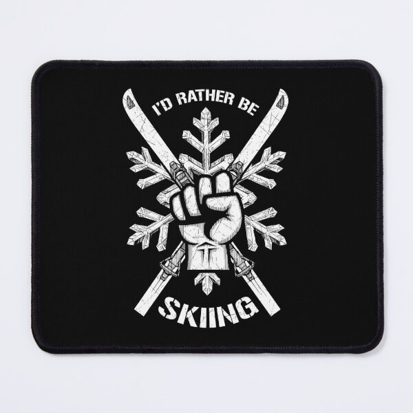 Item preview, I'd Rather Be Skiing Ski Protest Fist Skier Snowflake Skiers designed and sold by GrandeDuc.