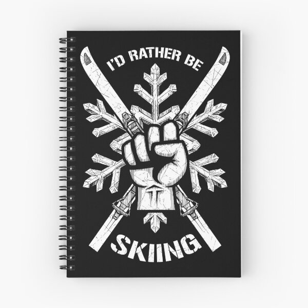 Item preview, I'd Rather Be Skiing Ski Protest Fist Skier Snowflake Skiers designed and sold by GrandeDuc.
