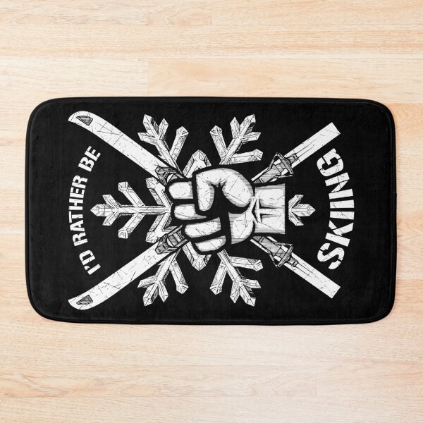 Item preview, I'd Rather Be Skiing Ski Protest Fist Skier Snowflake Skiers designed and sold by GrandeDuc.