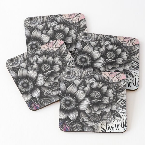 Item preview, Boho Floral Mandala - Stay Wild Stay Free Watercolor designed and sold by Lyvion design.