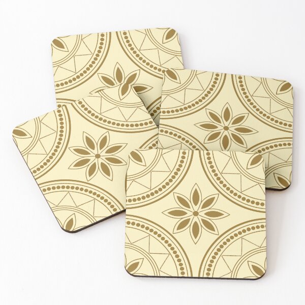 Item preview, MUSTARD YELLOW MANDALA FLORAL PATTERN designed and sold by trengeee.