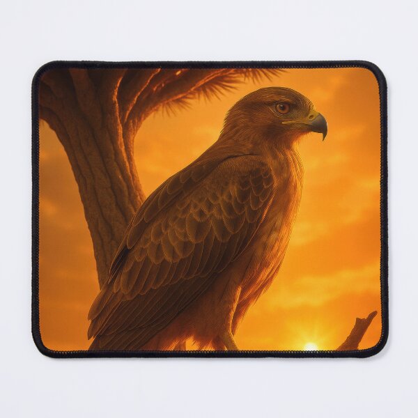 Item preview, Buzzard in the evening light with dragon tree on Socotra designed and sold by BreakingWorse.