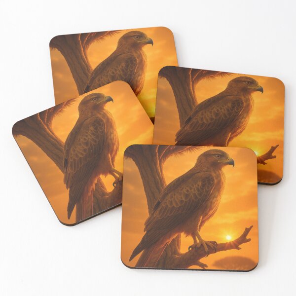 Item preview, Buzzard in the evening light with dragon tree on Socotra designed and sold by BreakingWorse.