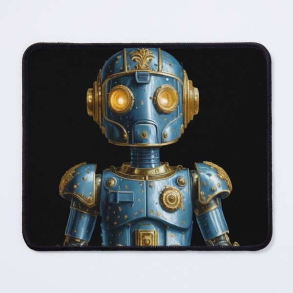 Item preview, Cartoon Robot Blue and Gold designed and sold by Static-Fractal.