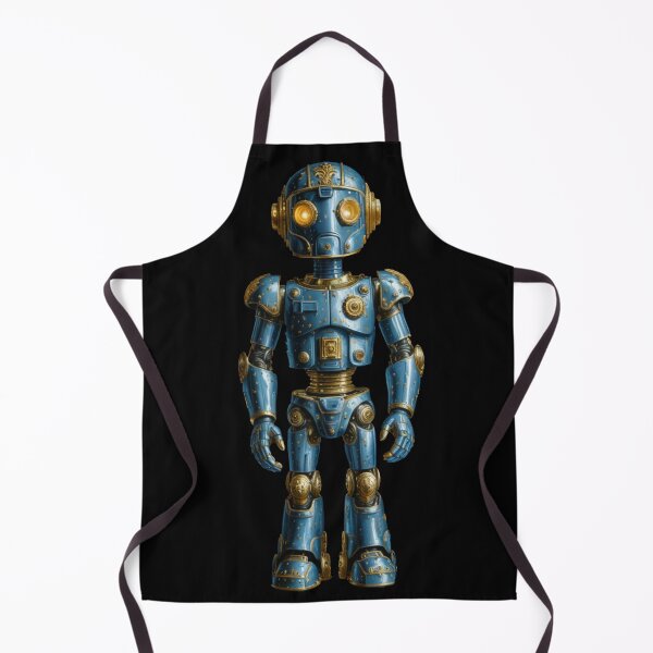Item preview, Cartoon Robot Blue and Gold designed and sold by Static-Fractal.