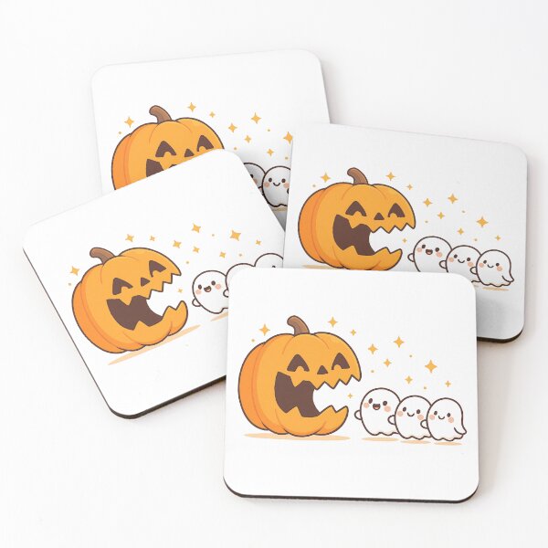 Item preview, Cute Kawaii Pumpkin and Happy Ghosts designed and sold by Pixelmap.