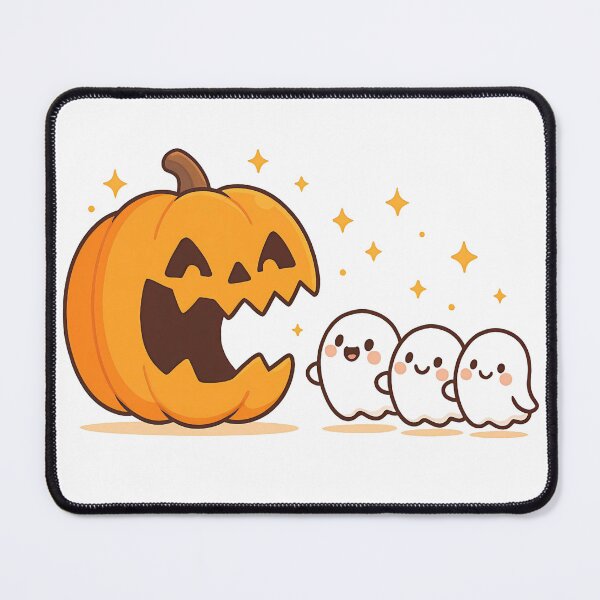 Item preview, Cute Kawaii Pumpkin and Happy Ghosts designed and sold by Pixelmap.