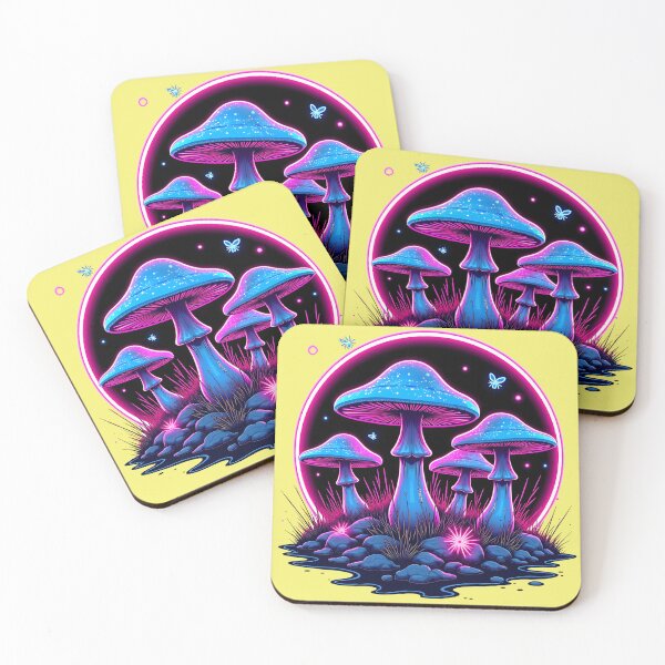Item preview, Mystical Neon Mushrooms designed and sold by Fab-Haven.