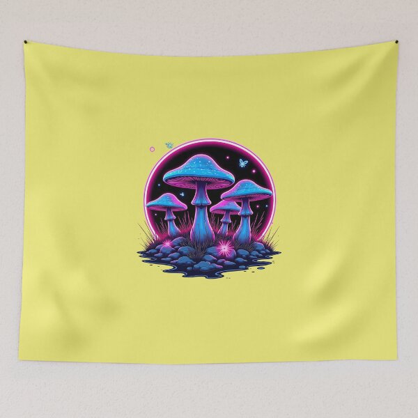 Item preview, Mystical Neon Mushrooms designed and sold by Fab-Haven.