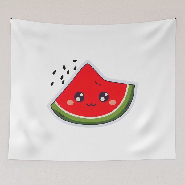 Item preview, Kawaii Watermelon Slice with Seeds – Cute Summer Fruit Illustration designed and sold by OsasChild.